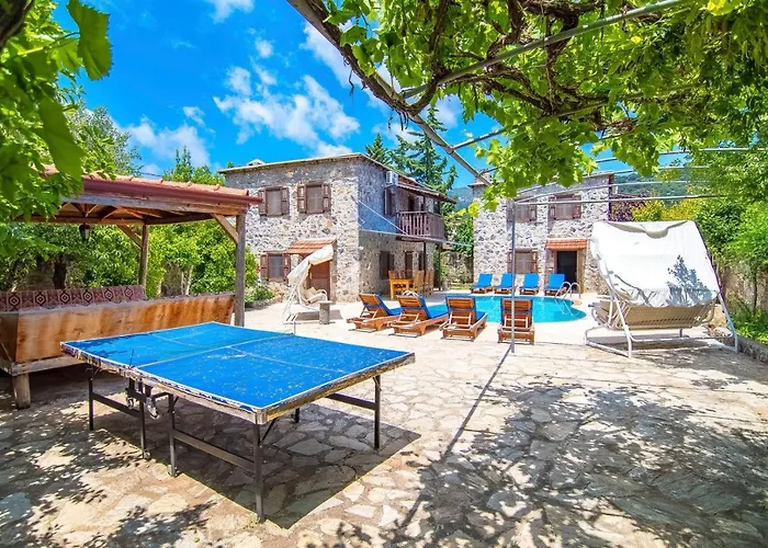 Villa Merkezi Konumda özel Havuzlu Taş *